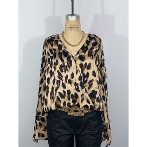 Front tie, leopardo, elastic waist